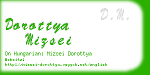 dorottya mizsei business card
